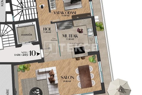 4+1 Takvåning  i Antalya, Turkiet Nr. 225472 - 23