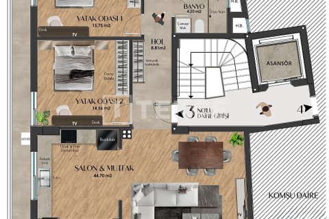 4+1 Takvåning  i Antalya, Turkiet Nr. 225472 - 22