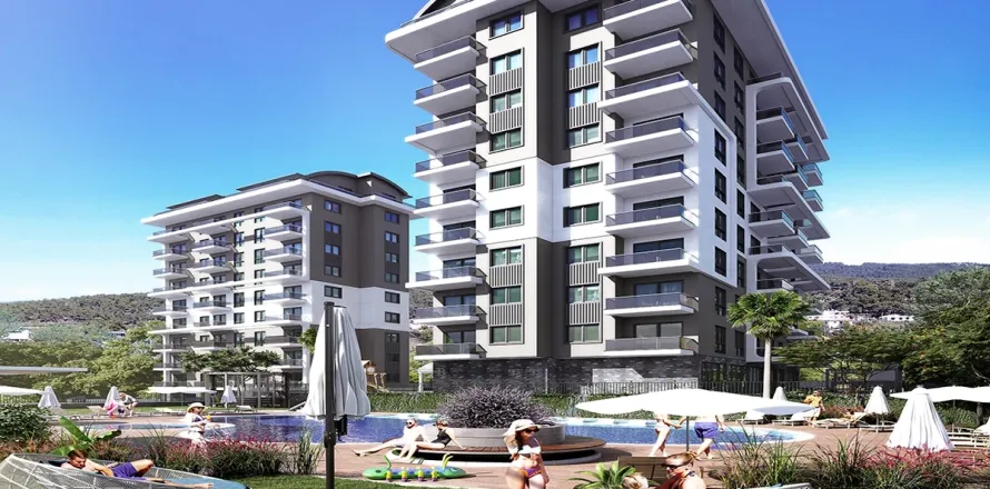 1+1 Lejlighed  i Alanya, Antalya, Tyrkiet Nr. 223537