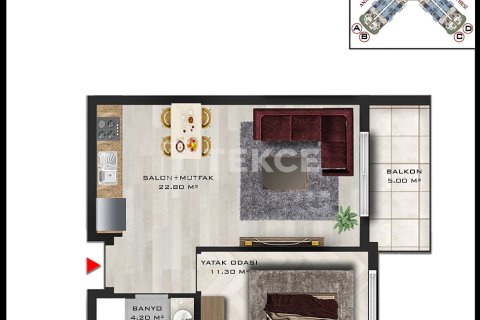 1+1 Lägenhet  i Aksu, Antalya, Turkiet Nr. 226536 - 10