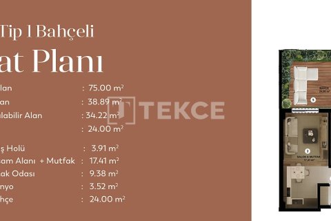 1+1 Lägenhet  i Bursa, Turkiet Nr. 226535 - 24