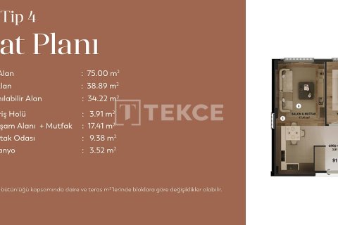 1+1 Lägenhet  i Bursa, Turkiet Nr. 226535 - 27