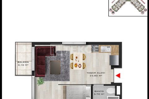 2+1 Lejlighed i Aksu, Antalya, Tyrkiet Nr. 226537 - 12