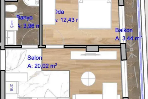 Продажа квартиры  в Мугле, Турция 1+1, 44м2, №220303 – фото 15