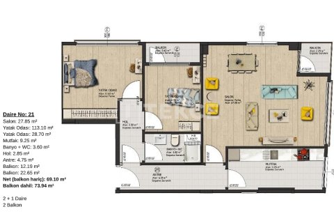 Apartment for sale  in Istanbul, Turkey, 1 bedroom, 50m2, No. 222473 – photo 8