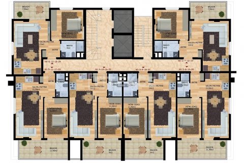 2+1 Takleilighet i Alanya, Antalya, Tyrkia Nr. 54626 - 2