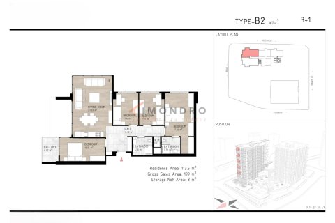Apartment for sale  in Kâğıthane, Istanbul, Turkey, 3 bedrooms, 199m2, No. 212361 – photo 25