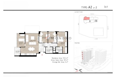 Apartment for sale  in Kâğıthane, Istanbul, Turkey, 3 bedrooms, 199m2, No. 212361 – photo 23