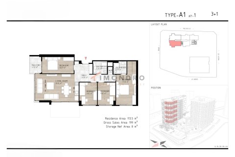 Apartment for sale  in Kâğıthane, Istanbul, Turkey, 3 bedrooms, 199m2, No. 212361 – photo 20