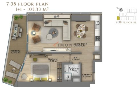 Apartment for sale in Sisli, Istanbul, Turkey, 1 bedroom, 87m2, No. 225268 – photo 27