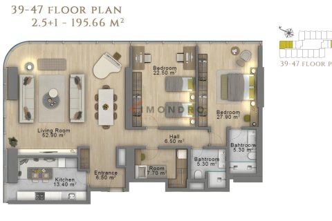 Apartment for sale in Sisli, Istanbul, Turkey, 1 bedroom, 87m2, No. 225268 – photo 22