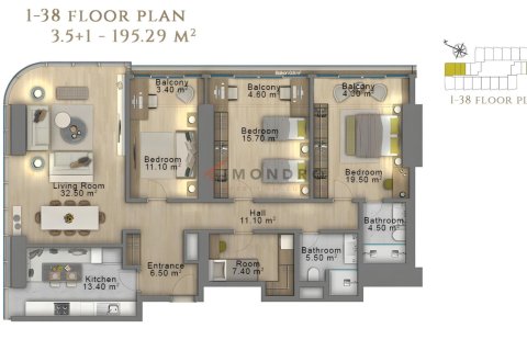 Apartment for sale in Sisli, Istanbul, Turkey, 1 bedroom, 87m2, No. 225268 – photo 25