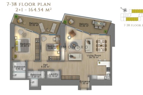 Apartment for sale in Sisli, Istanbul, Turkey, 1 bedroom, 87m2, No. 225268 – photo 19
