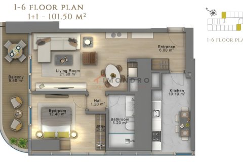 Apartment for sale in Sisli, Istanbul, Turkey, 1 bedroom, 87m2, No. 225268 – photo 15