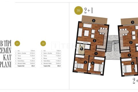 3+1 Penthouse i Girne, Nr. 221669 - 30