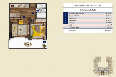 2+1 Leilighet i Alanya, Antalya, Tyrkia Nr. 47184 - 21