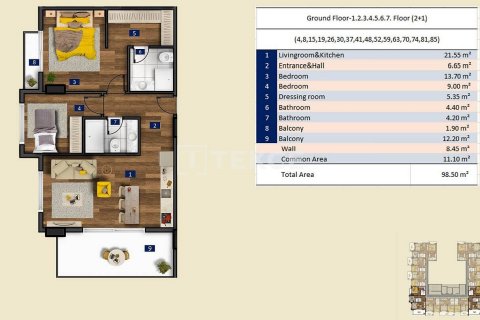 2+1 Leilighet i Alanya, Antalya, Tyrkia Nr. 47184 - 23