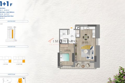 1+1 Lejlighed  i Umraniye, Istanbul, Tyrkiet Nr. 223064 - 5