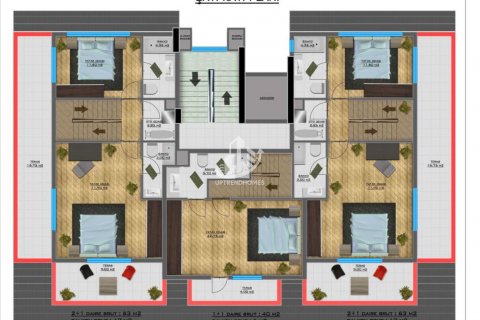 1+1 Lägenhet  i Oba, Antalya, Turkiet Nr. 98714 - 14