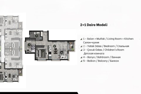 4+1 Leilighet  i Antalya, Tyrkia Nr. 224870 - 10