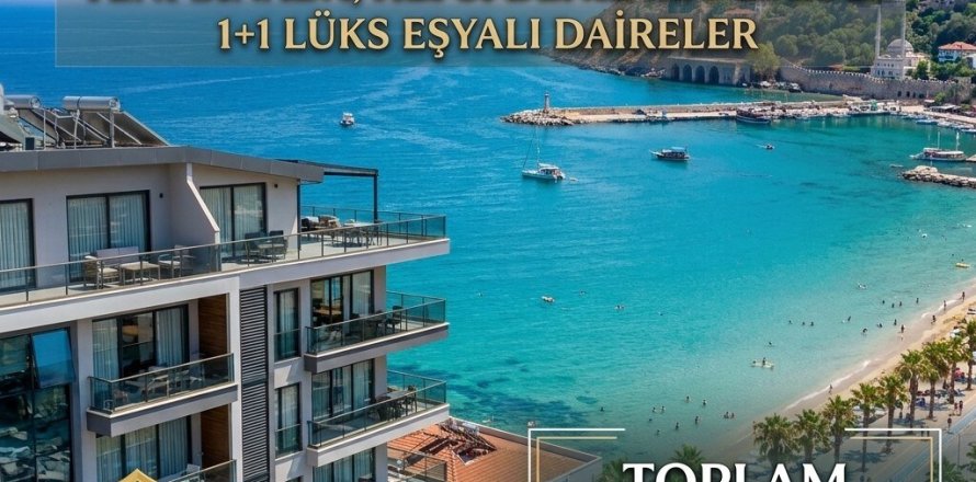 Daire  1+1  Alanya, Antalya, Türkiye №237683