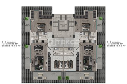 4+1 Takleilighet i Alanya, Antalya, Tyrkia Nr. 224388 - 27