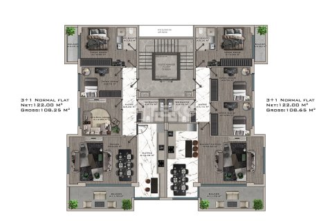 Продажа квартиры в Аланье, Анталье, Турция 3+1, 122м2, №224387 – фото 25