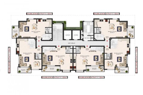 Takvåning  i Avsallar, Antalya, Turkiet Nr. 94937 - 13