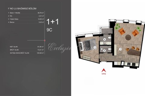 1+1 Lägenhet i Istanbul, istanbul, Turkiet Nr. 222353 - 27