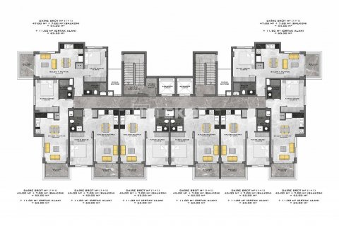 2+1 Takleilighet  i Alanya, Antalya, Tyrkia Nr. 44297 - 2