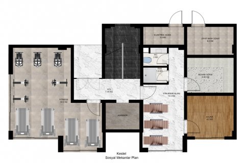Продажа квартиры  в Кестеле, Анталье, Турция 2 комн., 58м2, №94657 – фото 30