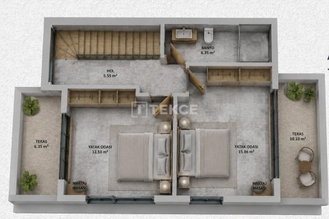 4+1 Villa i Fethiye, Mugla, Turkiet Nr. 237533 - 13