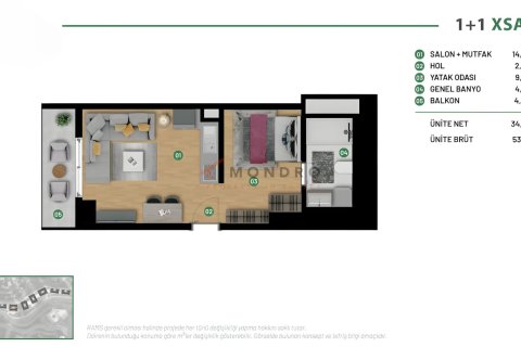 3+1 Leilighet i Sariyer, Istanbul, Tyrkia Nr. 221212 - 14