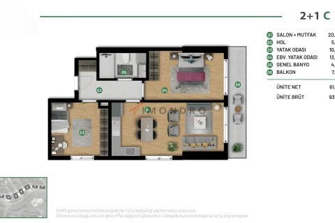 3+1 Leilighet i Sariyer, Istanbul, Tyrkia Nr. 221212 - 16