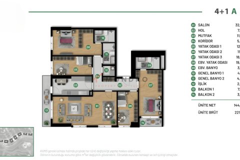 3+1 Leilighet i Sariyer, Istanbul, Tyrkia Nr. 221212 - 21