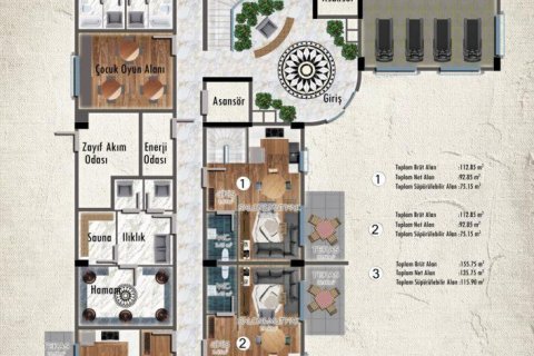 Leilighet  i Alanya, Antalya, Tyrkia Nr. 94974 - 12