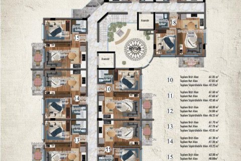 Leilighet  i Alanya, Antalya, Tyrkia Nr. 94974 - 14