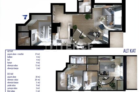 1+1 Lägenhet  i Antalya, Turkiet Nr. 217856 - 16