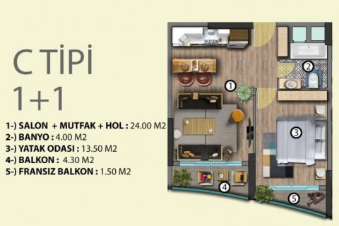 Villa i Erdemli, Mersin, Tyrkia Nr. 107569 - 16