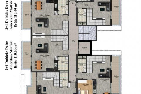 Penthouse  i Oba, Antalya, Tyrkiet Nr. 94867 - 12