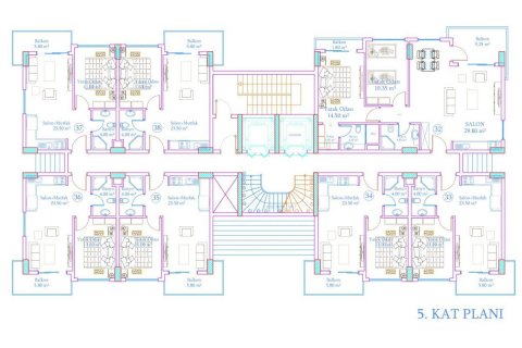 Penthouse for sale in Avsallar, Antalya, Turkey, 44m2, No. 94893 – photo 24
