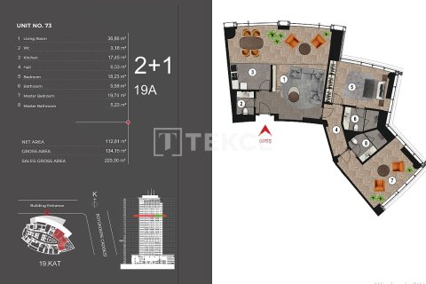 2+1 Lägenhet  i istanbul, Turkiet Nr. 222139 - 22