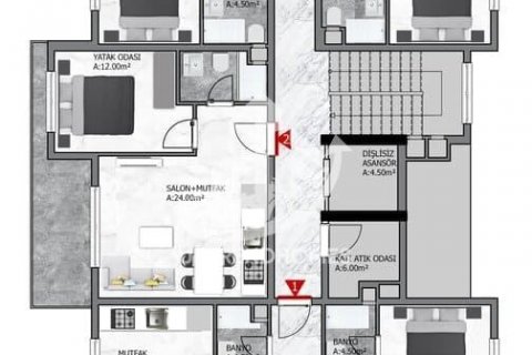 1+1 Lägenhet  i Kestel, Antalya, Turkiet Nr. 98448 - 29