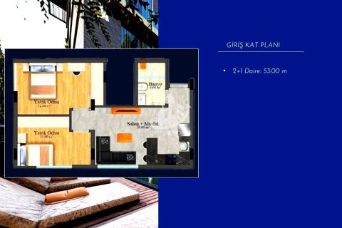 1+1 Lejlighed i Alanya, Antalya, Tyrkiet Nr. 98446 - 11