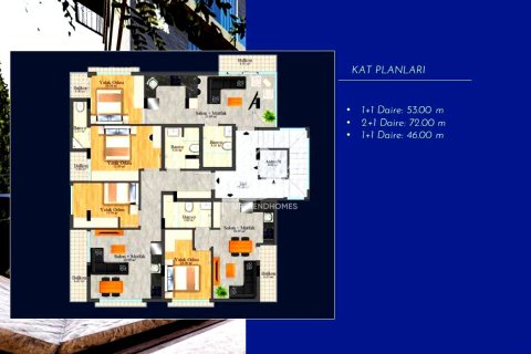 1+1 Lejlighed i Alanya, Antalya, Tyrkiet Nr. 98446 - 20