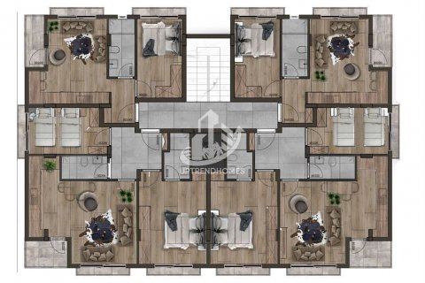 1+1 Lägenhet  i Alanya, Antalya, Turkiet Nr. 98447 - 8
