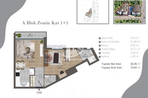 1+1 Lägenhet i Antalya, Turkiet Nr. 98411 - 24