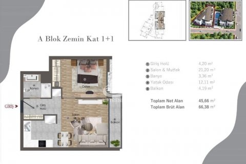 1+1 Lägenhet i Antalya, Turkiet Nr. 98411 - 23