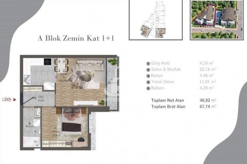 1+1 Lägenhet i Antalya, Turkiet Nr. 98411 - 25