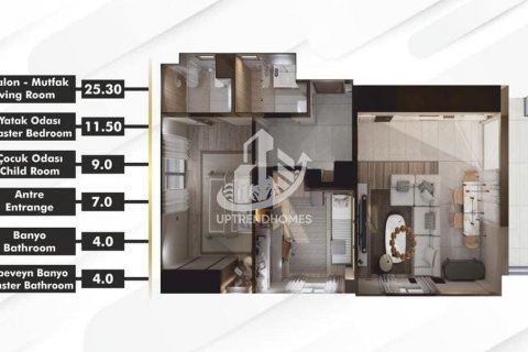 1+1 Lejlighed i Antalya, Tyrkiet Nr. 98409 - 19